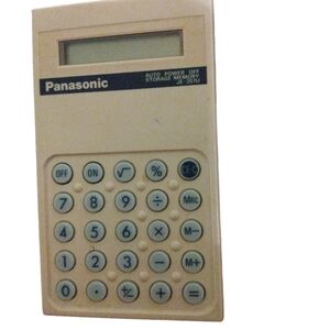 Vintage Panasonic Calculator Functional Model JE-3570 Old School Compact 4 x 2.5